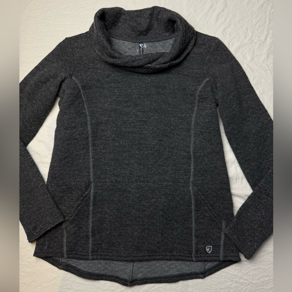KUHL Athena Women's Charcoal Gray Cowl Neck Sweater pullover size small